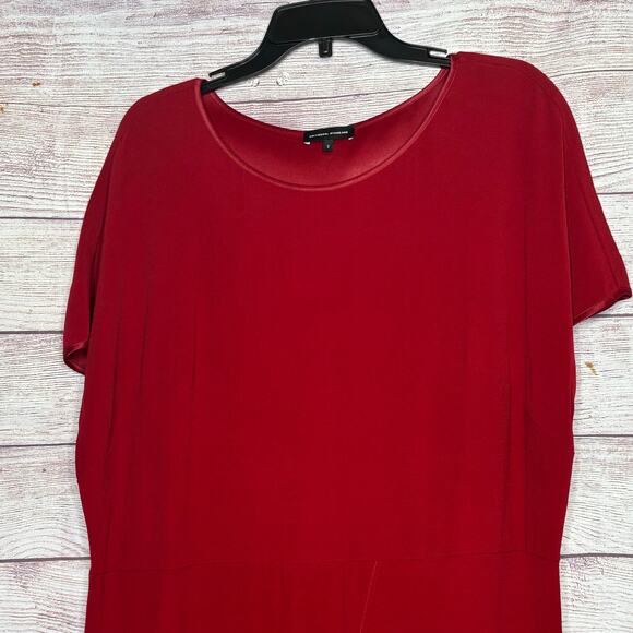 Universal Standard Adda Short Sleeve Luxe Long Tunic Scoop Neckline Dress Size S - Picture 14 of 15